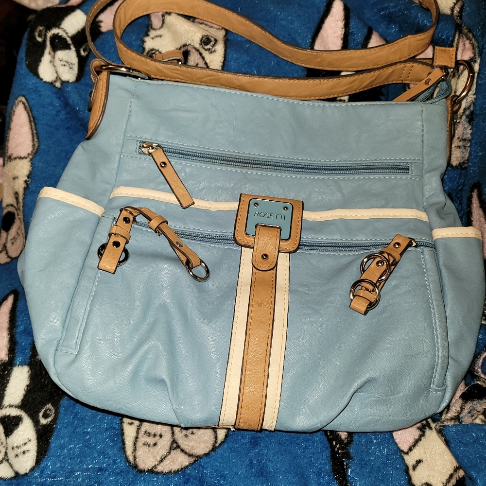 Powder Blue Rosetti Hangbag